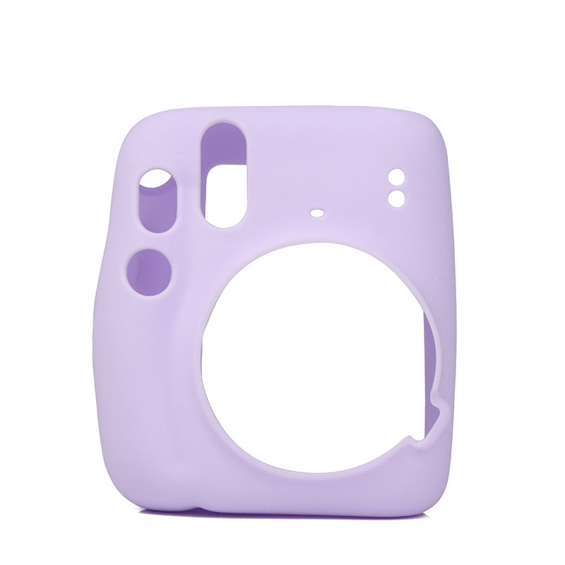 Camera Jelly Color Silicone Protective Cover For Fujifilm Instax mini 11(Purple) - Shopkiz.com