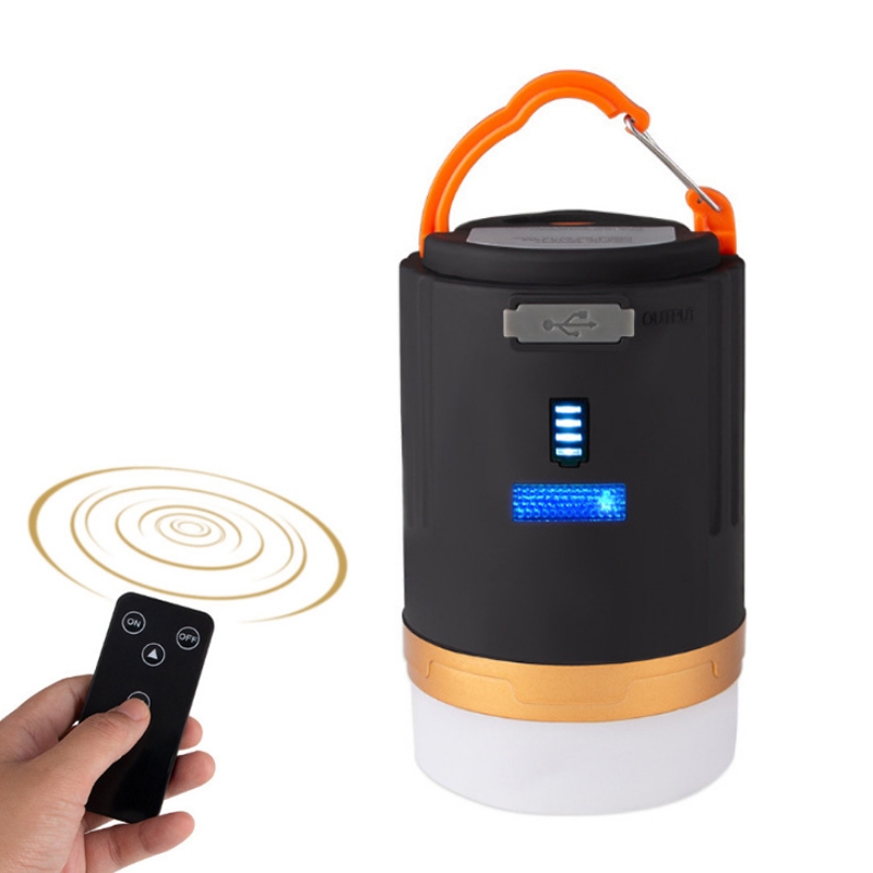 YD-29 Remote Control Camping Light Outdoor Lighting Portable USB Tent Light LED Lantern Lamp(Black) - Shopkiz.com