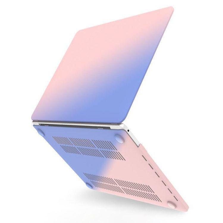 Hollow Style Cream Style Laptop Plastic Protective Case For MacBook Pro 16 A2141(Rose Pink Matching Tranquil Blue) - Shopkiz.com