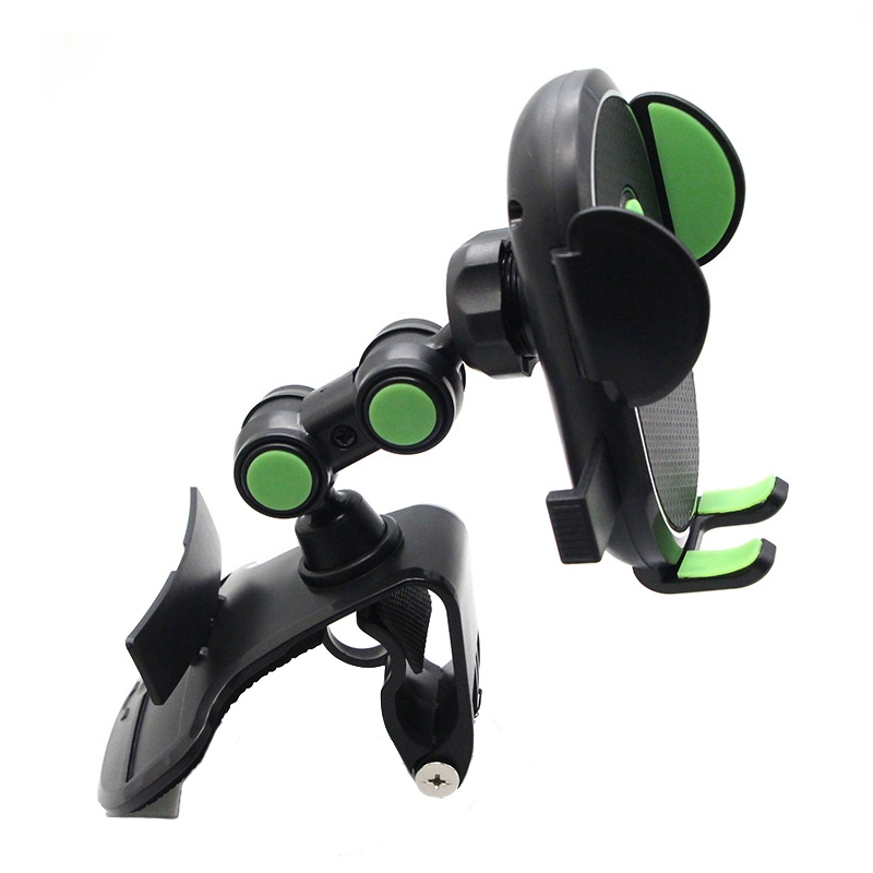 Dashboard Rearview Mirror Sun Visor Bracket Multi-Function Car Mobile Phone Holder(Black Green) - Shopkiz.com