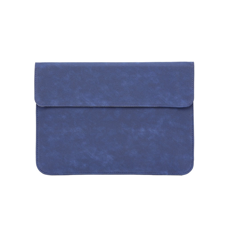 Horizontal Sheep Leather Laptop Bag For Macbook Air/ Pro 13 Inch  A2337/A1989/A2179/A2338/A1708(Liner Bag (Dark Blue)) - Shopkiz.com
