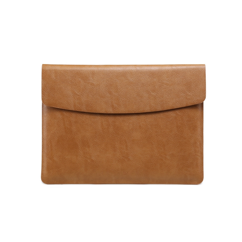 Horizontal Litchi Texture Laptop Bag Liner Bag For MacBook   13 Inch A1708 / 1706/1989 / A2337 / A2338(Liner Bag Yellow) - Shopkiz.com