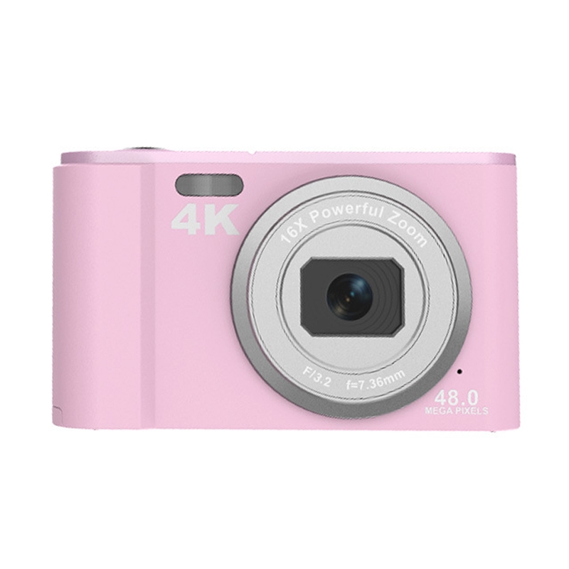 DC303A 2.8-Inch 4K 16X Zoom HD Digital Camera Mini Children Photography Camera EU Plug(Pink) - Shopkiz.com