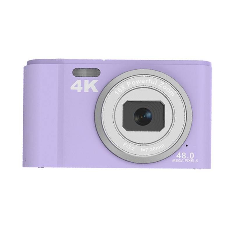 DC303A 2.8-Inch 4K 16X Zoom HD Digital Camera Mini Children Photography Camera EU Plug(Purple Blue) - Shopkiz.com