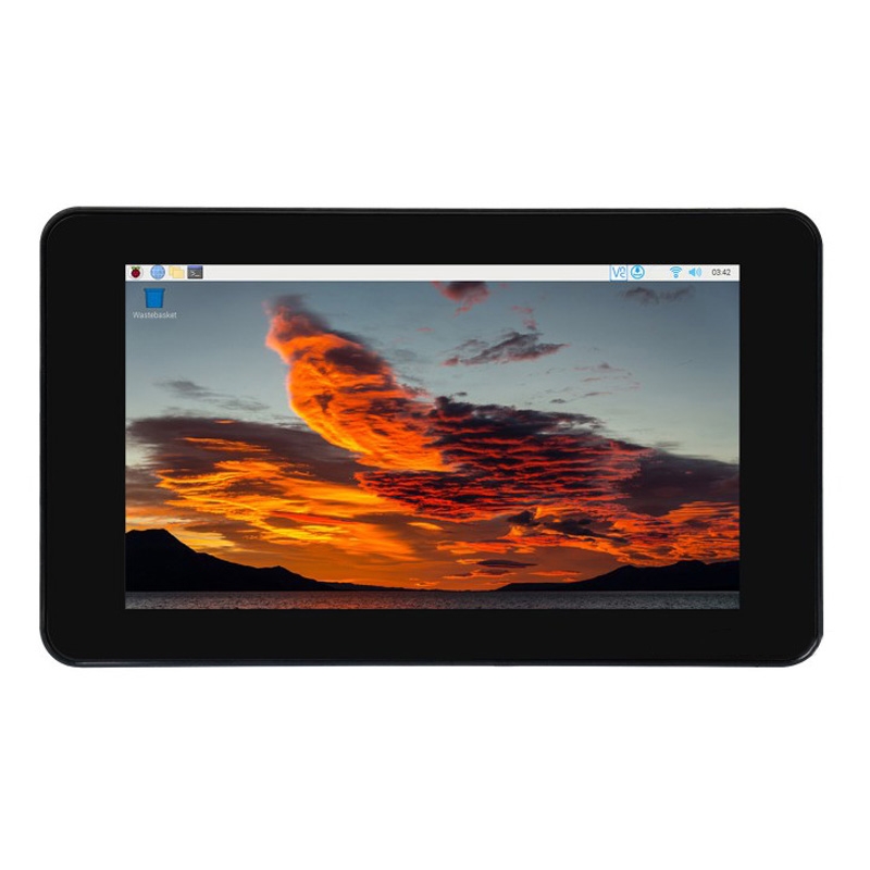 Waveshare 7 inch 800×480 IPS Capacitive Touch Display, DSI Interface, 5-Point Touch with Case - Shopkiz.com