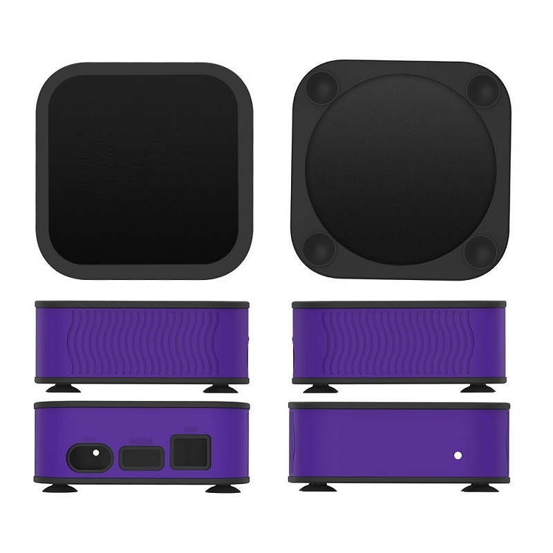 T7 Set-top Box Silicone Case Anti-drop Dust-proof Protective Sleeve for Apple TV 4K(Purple) - Shopkiz.com