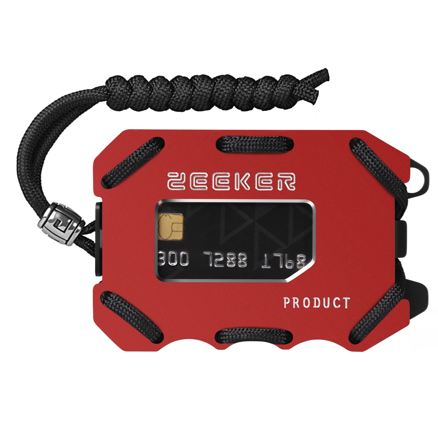 ZEEKER Metal Card Holder RFID Multifunctional EDC Wallet Large Capacity Minimalist Card Holder With Bottle Opener Function, Colour: Red - Shopkiz.com