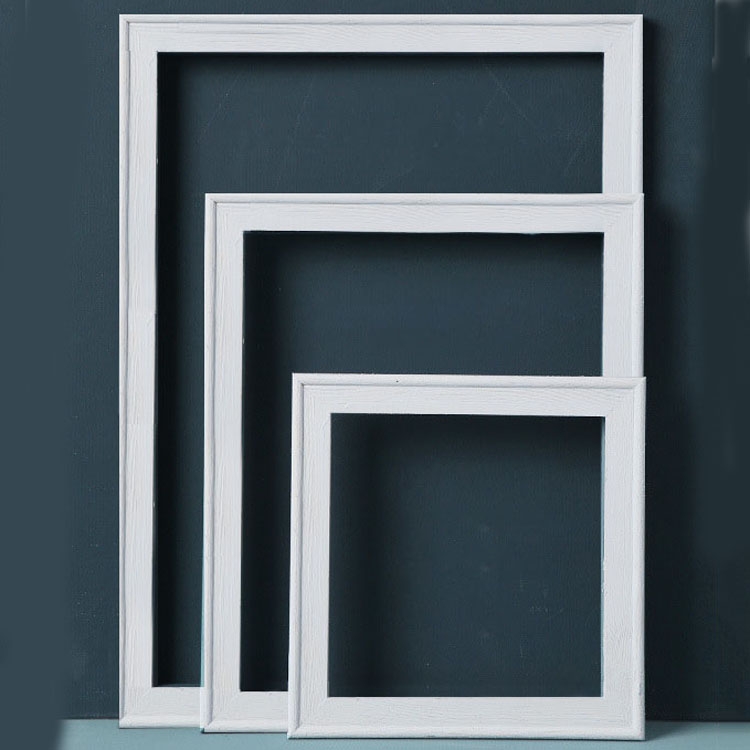 3 in 1 Different Sizes Morandi Color Wooden Photo Frame Series Color Spray Paint Photo Props Photography Background Ornaments(Light Blue) -