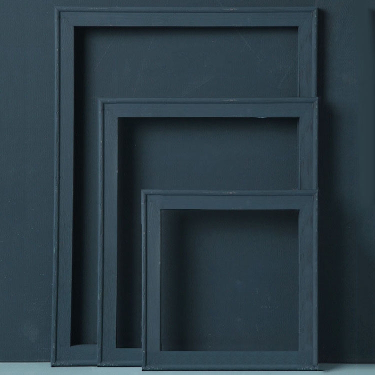 3 in 1 Different Sizes Morandi Color Wooden Photo Frame Series Color Spray Paint Photo Props Photography Background Ornaments(Deep Blue) - Shopkiz.com