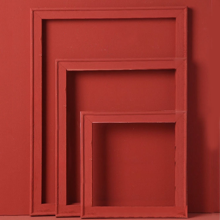 3 in 1 Different Sizes Morandi Color Wooden Photo Frame Series Color Spray Paint Photo Props Photography Background Ornaments(Dark Red) - Shopkiz.com