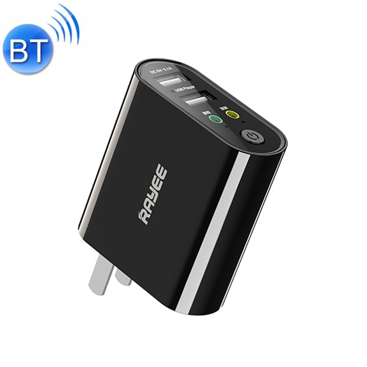 RAYEE K8 Bluetooth 5.0 Audio Receiver & Transmitter 2 in 1 Adapter Support 2.1A Fast Charge U Disk, US Plug - Shopkiz.com