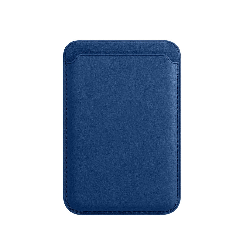 MagSafe Magnetic Leather Card Case Holster For iPhone (Indigo Sea BLue) - Shopkiz.com