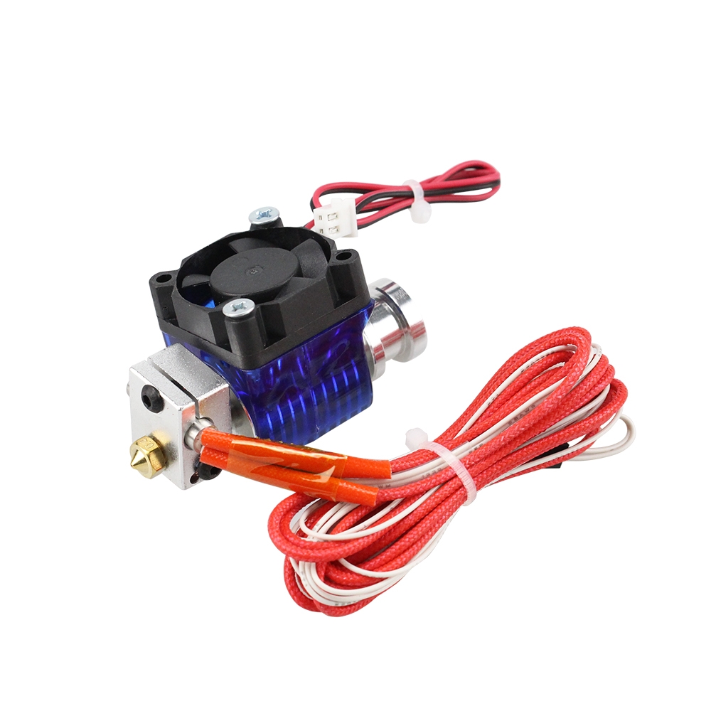12V 3D V6 Printer Extrusion Head Printer J-Head Hotend With Single Cooling Fan, Specification: Short 3 / 0.5mm