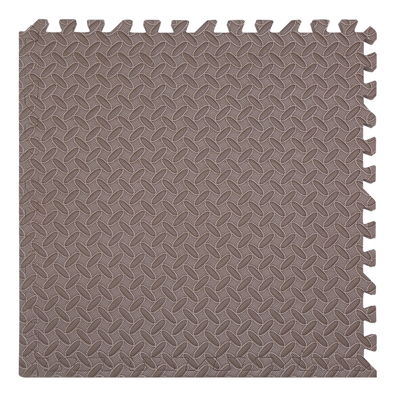 10 PCS Household Children Bedroom Stitching Leaf Pattern Thick Foam Crawling Mat, Size: 30x1.2cm(Coffee Color) - Shopkiz.com