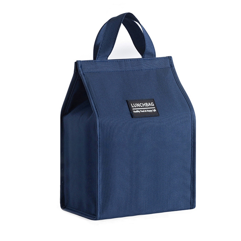 Thickened Aluminum Foil Insulation Lunch Box Bag Waterproof Portable Meal Bag, Specification: 20x23x13cm(Navy) - Shopkiz.com