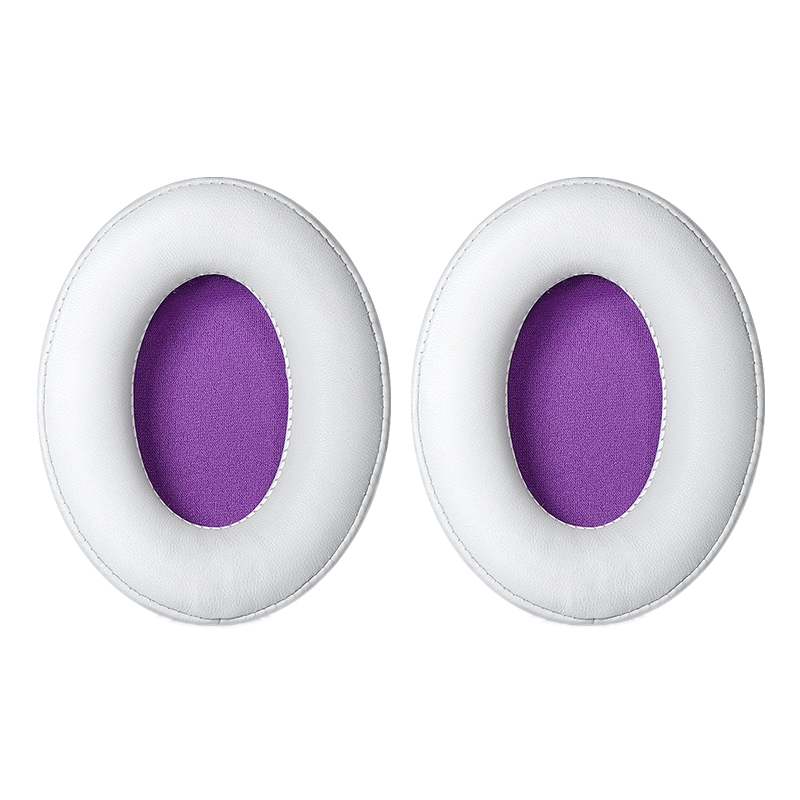 2pcs Headset Earmuffs For Kingston HyperX Cloud II / Silver / Alpha / Flight / Stinger, Color: White+Purple Lambskin - Shopkiz.com