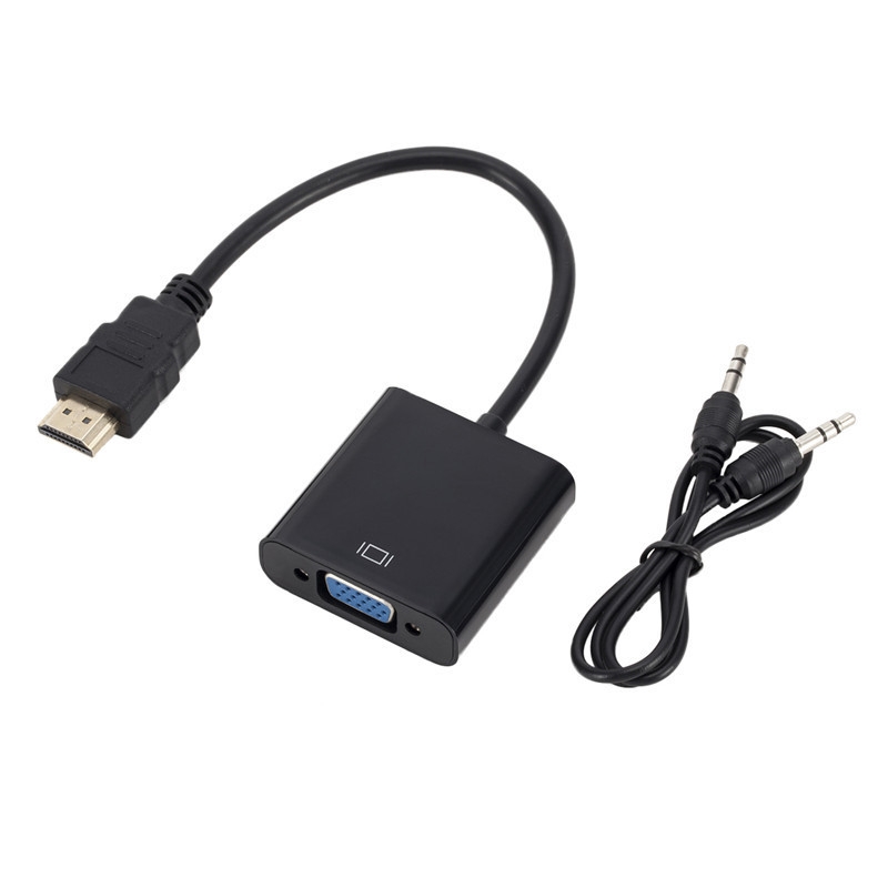 ZHQ008 HD HDMI To VGA Converter with Audio(Black) - Shopkiz.com