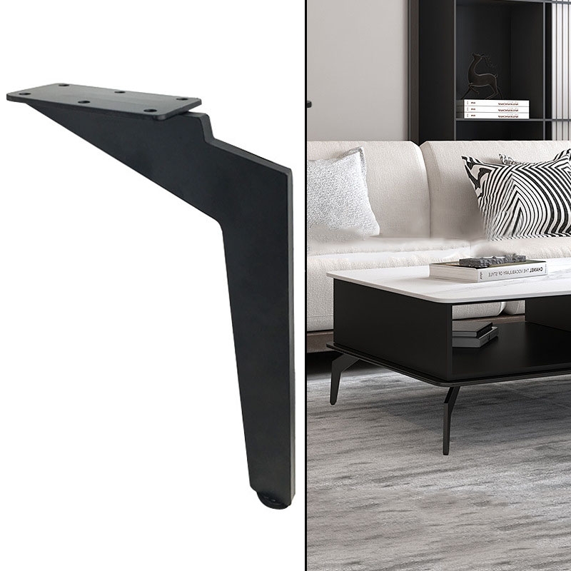 LH-DJ08 Adjustable Knife Shape Metal Furniture Support Legs, Height: 30cm(Matte Black) - Shopkiz.com