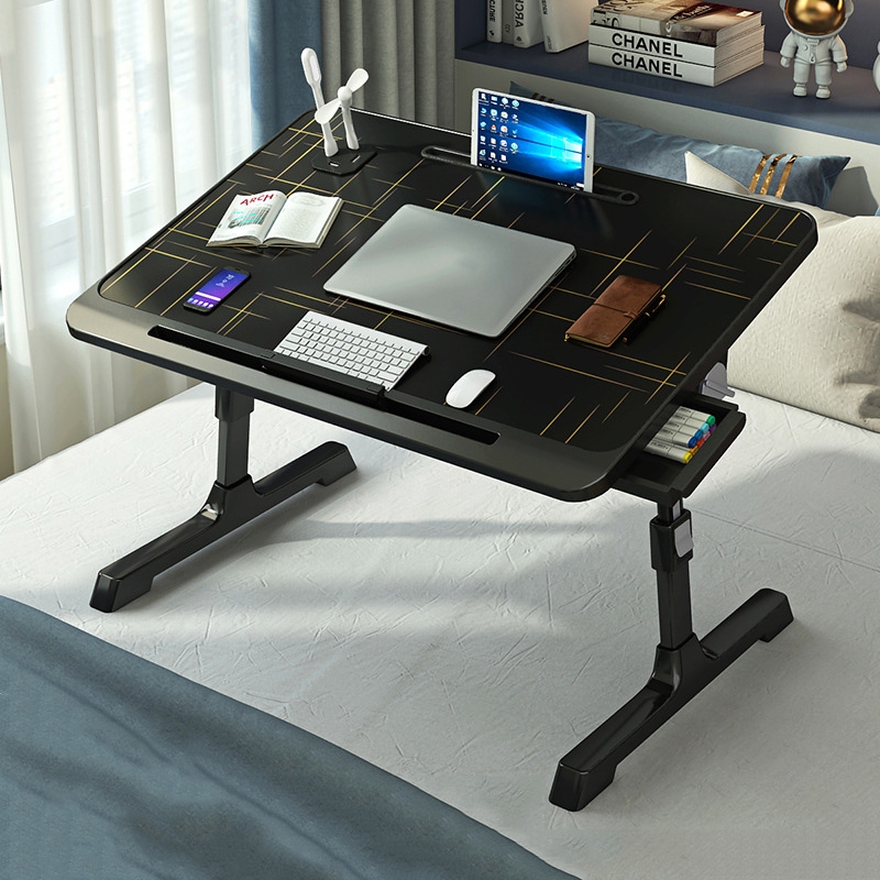 N6 Liftable and Foldable Bed Computer Desk, Style: Drawer+USB - Shopkiz.com