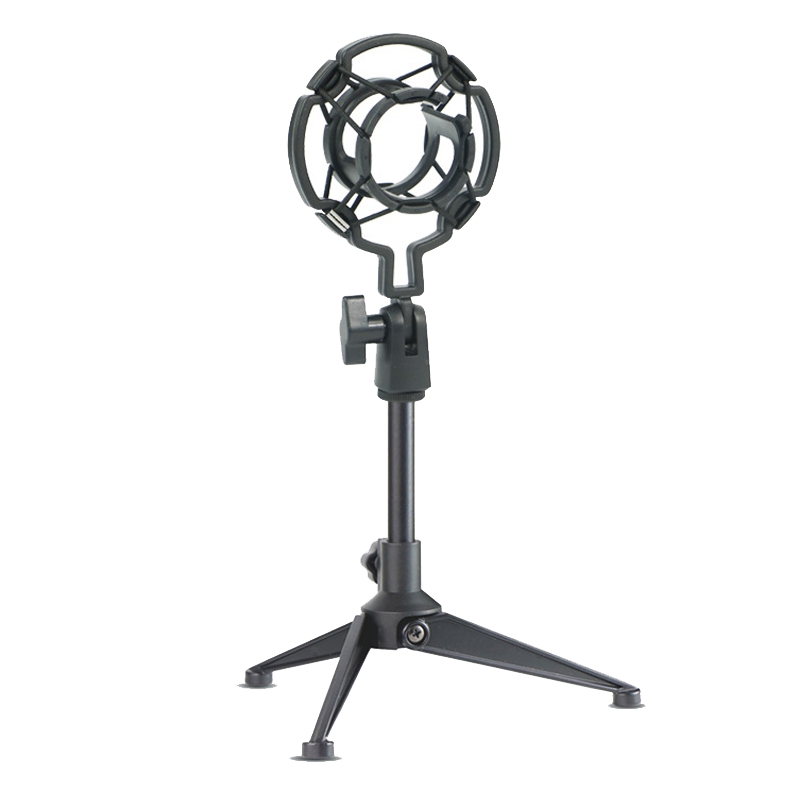 HM101B Standard Foldable Microphone Desk Stand with Shockproof Rack - Shopkiz.com