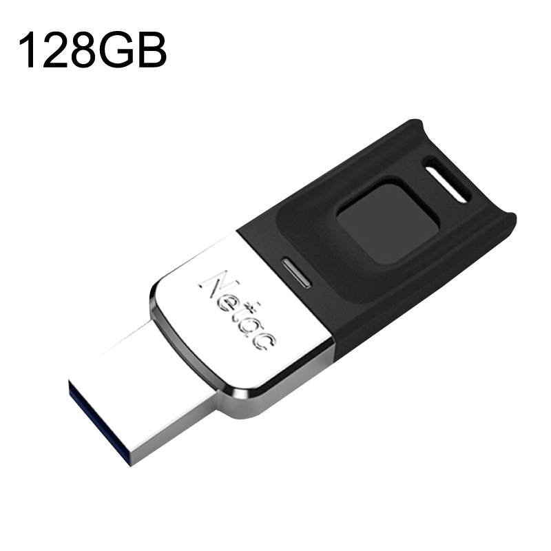 Netac US1 Fingerprint Identification Data Security Office Encrypted USB Flash Drive, Capacity: 128GB - Shopkiz.com