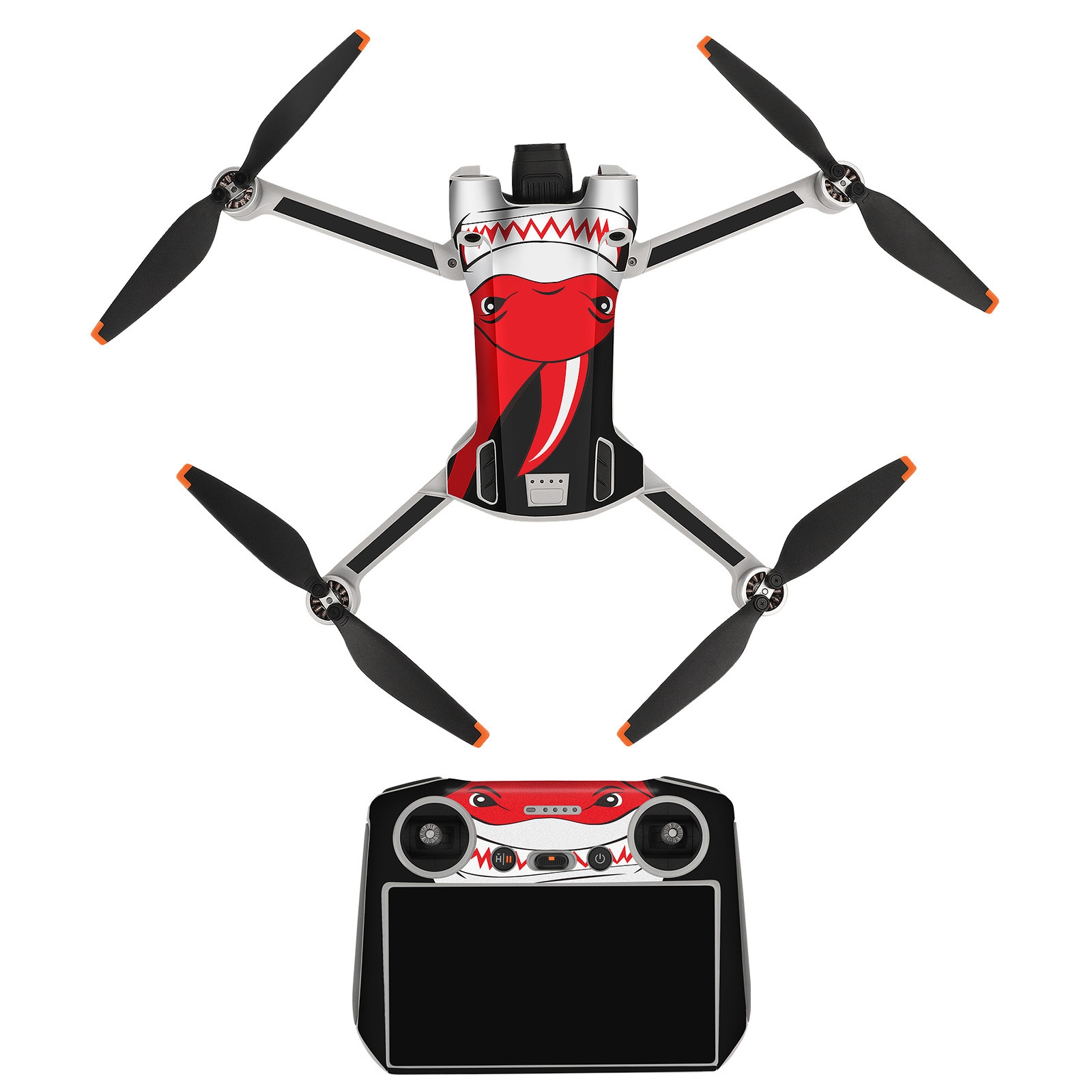Sunnylife Drone+Remote Control Protective Sticker For DJI Mini 3 Pro RC Version(Shark Red) - Shopkiz.com
