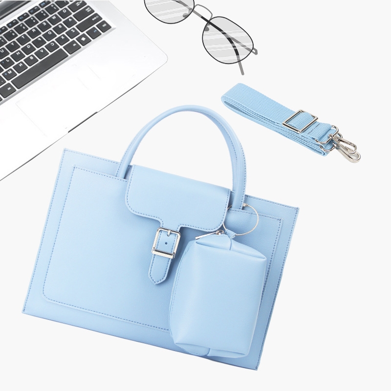 S176 Portable Waterproof Laptop Bag with Power Pack, Size: 14 inches(Sky Blue) - Shopkiz.com