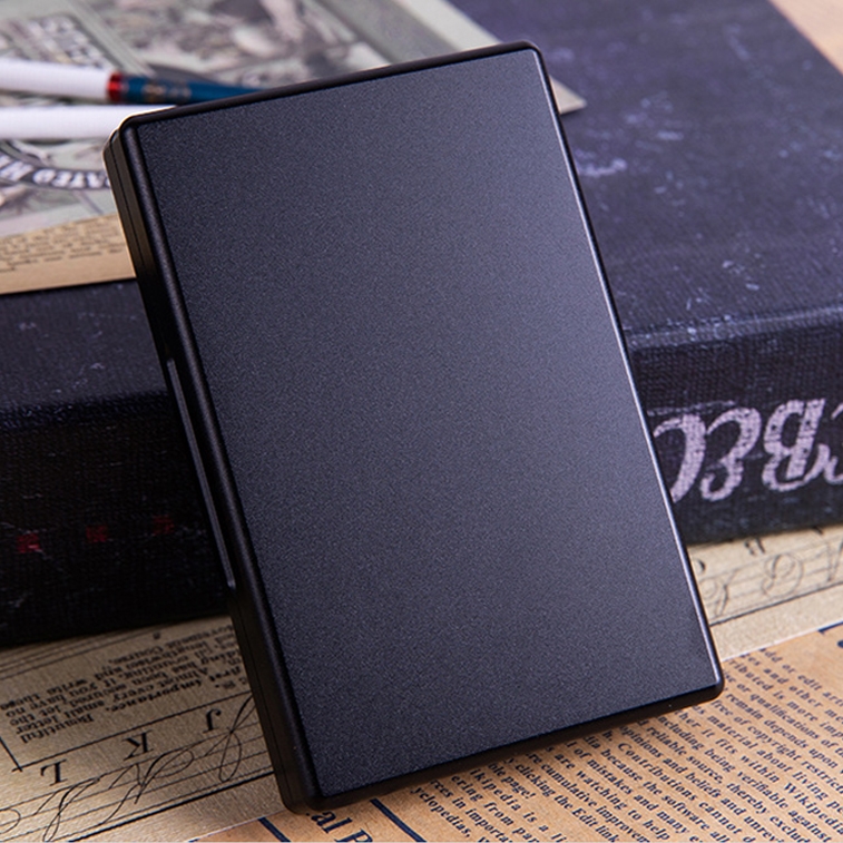 Y-13 Extended Aluminum Alloy Automatic Cover Cigarette Box(Black) - Shopkiz.com
