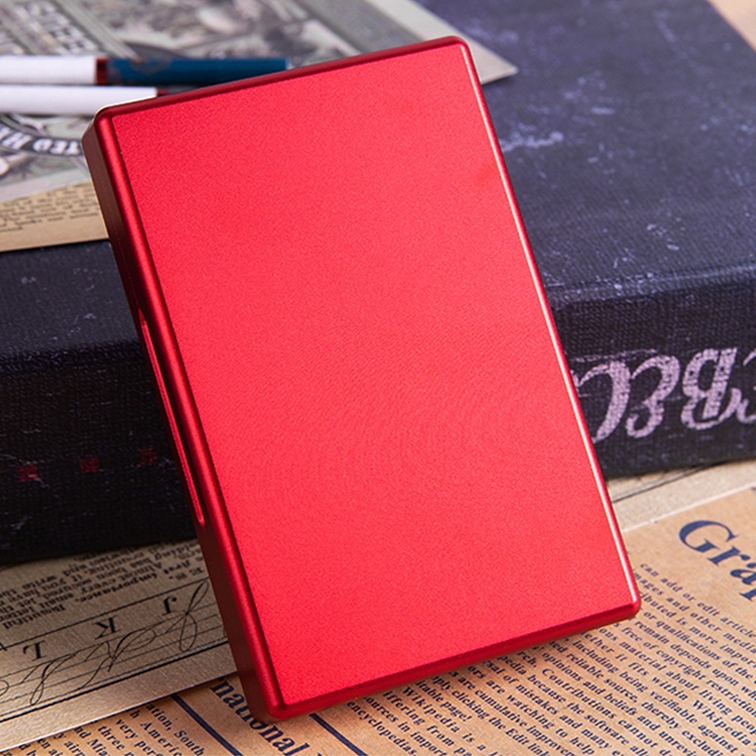 Y-13 Extended Aluminum Alloy Automatic Cover Cigarette Box(Red) - Shopkiz.com