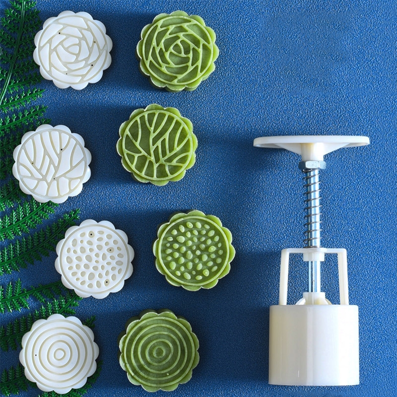 2 PCS Moon Festival Round Hand-Pressed Pastry Mold Baking Tools, Model: 30 - Shopkiz.com
