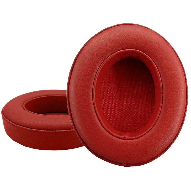 2 PCS Leather Soft Breathable Headphone Cover For Beats Studio 2/3, Color: Sheepskin Red - Shopkiz.com