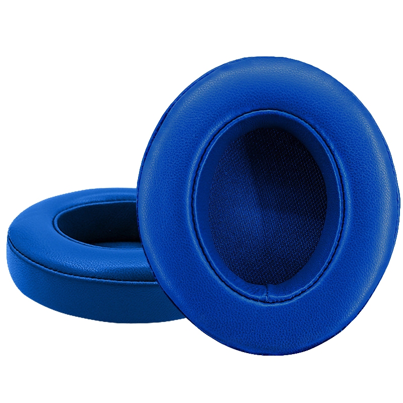 2 PCS Leather Soft Breathable Headphone Cover For Beats Studio 2/3, Color: Sheepskin Blue - Shopkiz.com