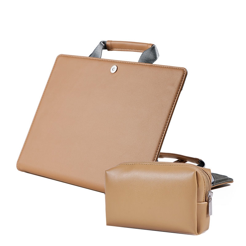 Laptop Bag Protective Case Tote Bag For MacBook Pro 15.4 inch, Color: Khaki + Power Bag - Shopkiz.com