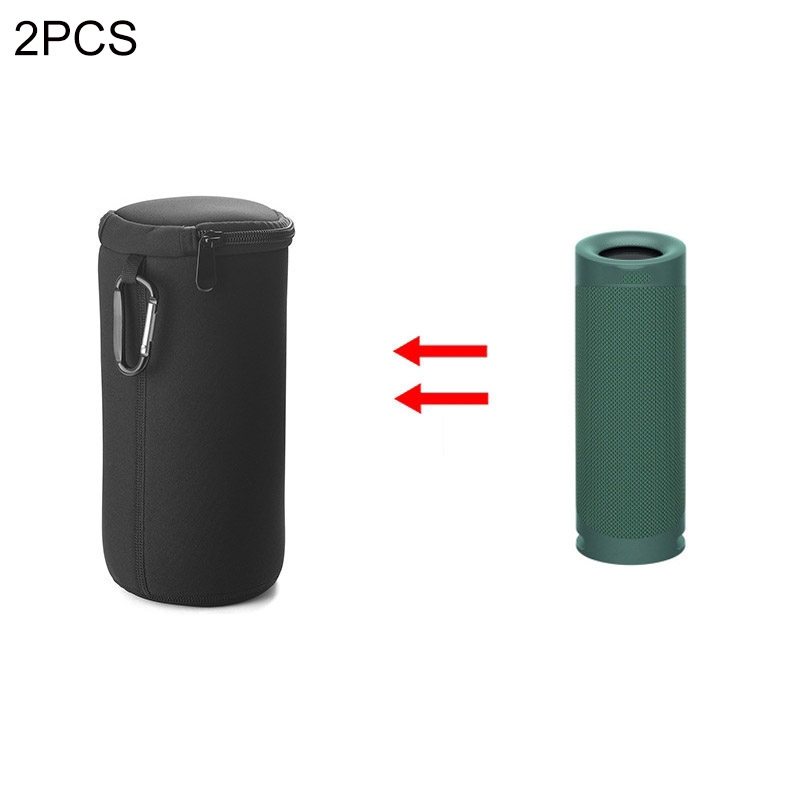 2 PCS Wireless Bluetooth Speaker Portable Waterproof Case For Sony SRS-XB23(Black) - Shopkiz.com