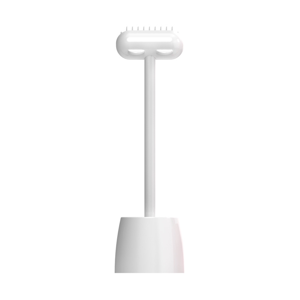 Pet Cat and Dog Supplies Long Handle Comb With Base(White) - Shopkiz.com