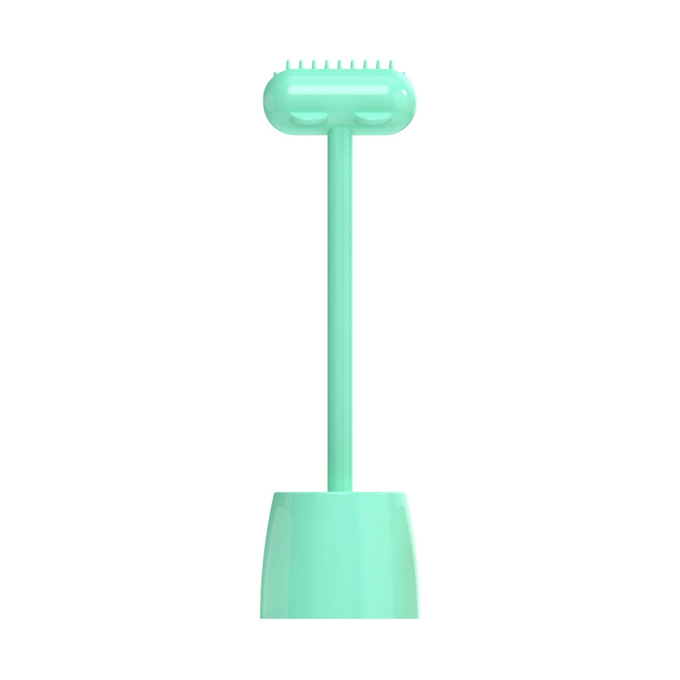 Pet Cat and Dog Supplies Long Handle Comb With Base(Green) - Shopkiz.com
