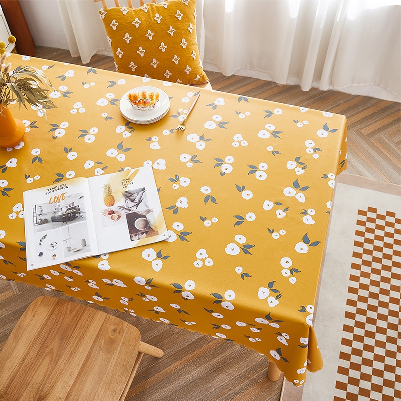 Rural Farm PVC Paper Waterproof Oil Wash Desktop Table Cloth, Size: 90x150cm(Gardenia) - Shopkiz.com