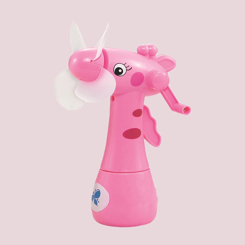 Cartoon Children Student Hand Shake Spray Fan Manual Mini Spray Fan(Pink) - Shopkiz.com