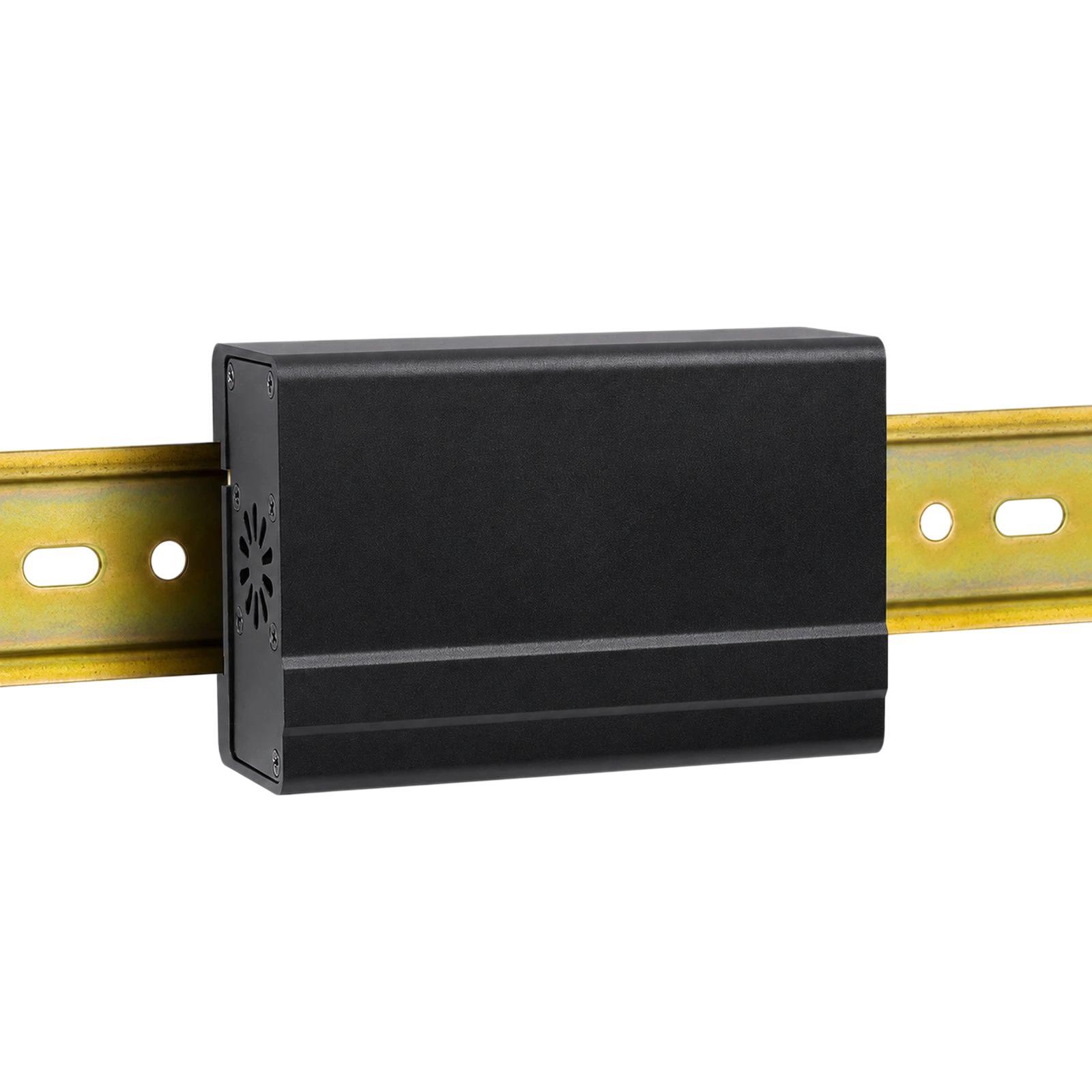 Waveshare 21177 DIN Rail Aluminum Case for Raspberry Pi 4 with Cooling Fan and Heatsinks - Shopkiz.com