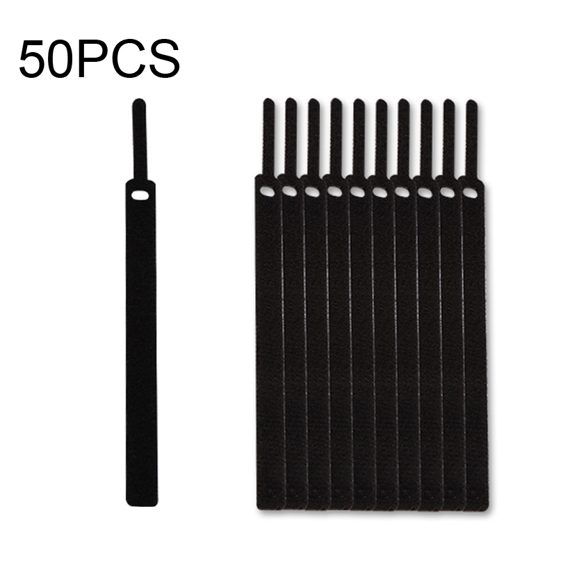 50 PCS Needle Shape Self-adhesive Data Cable Organizer Colorful Bundles 12 x 115mm(Black) - Shopkiz.com