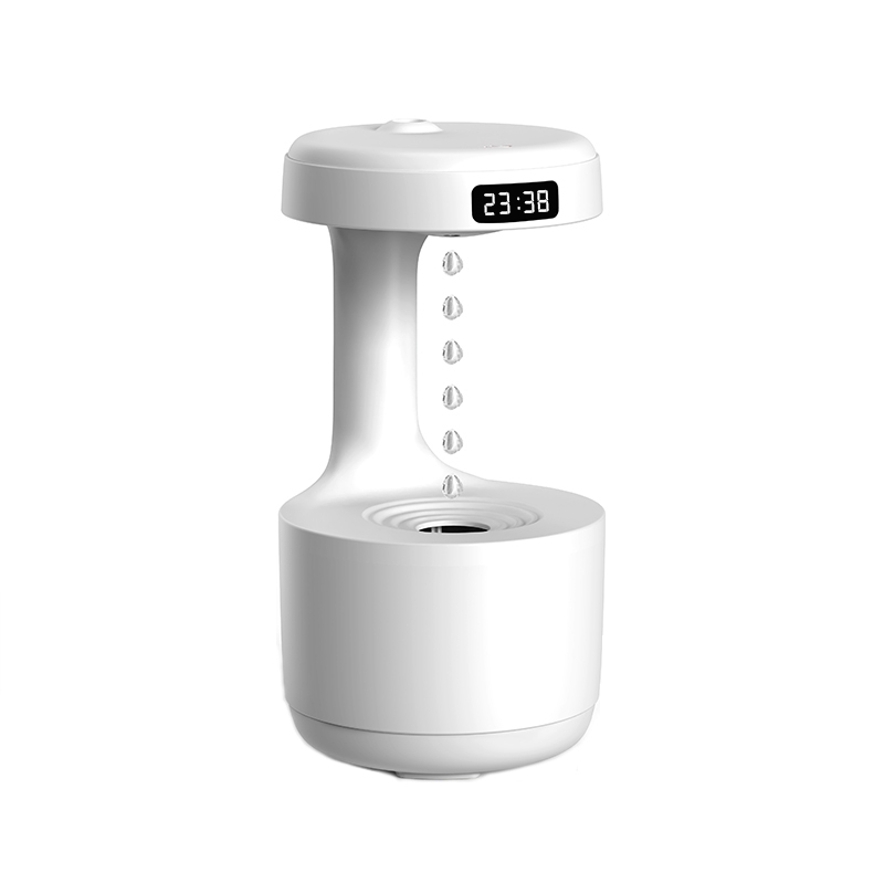 W1 LED Smart Display Anti-Gravity Water Drop Humidifier(White) - Shopkiz.com