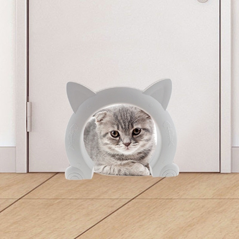 MM01 Can Control the Direction of Access Pet Door Flap Cat Door(White) - Shopkiz.com