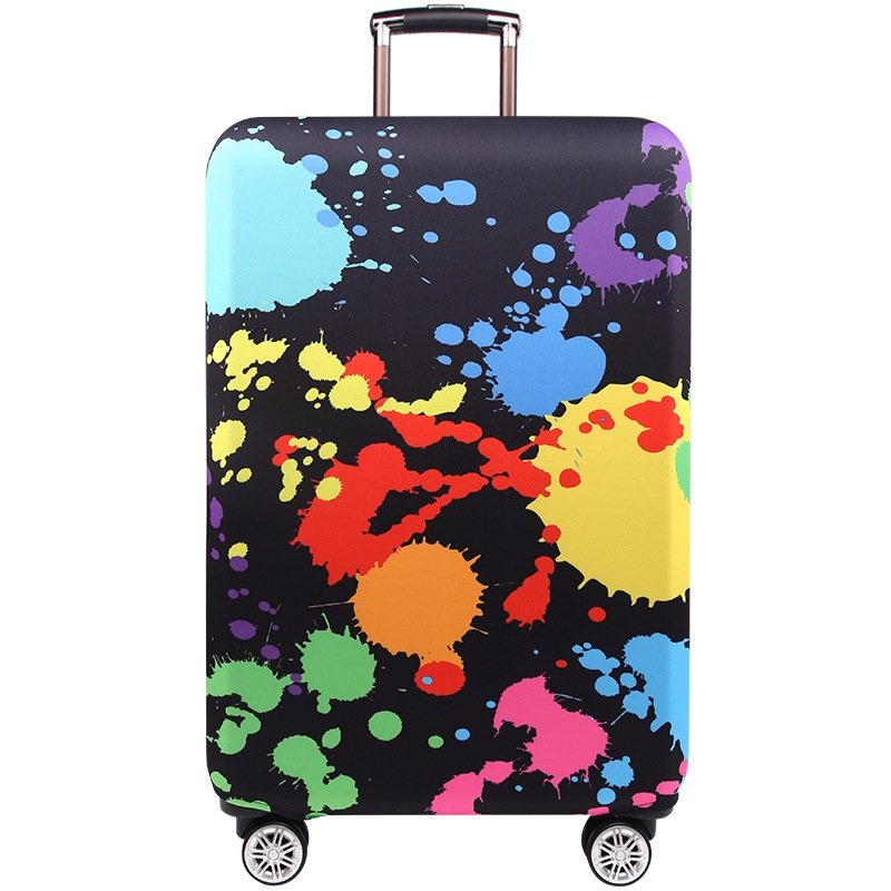 Luggage Thickening Wear-resistant Elastic Anti-dust Protection Cover, Size: M(Colorful Watercolor) - Shopkiz.com