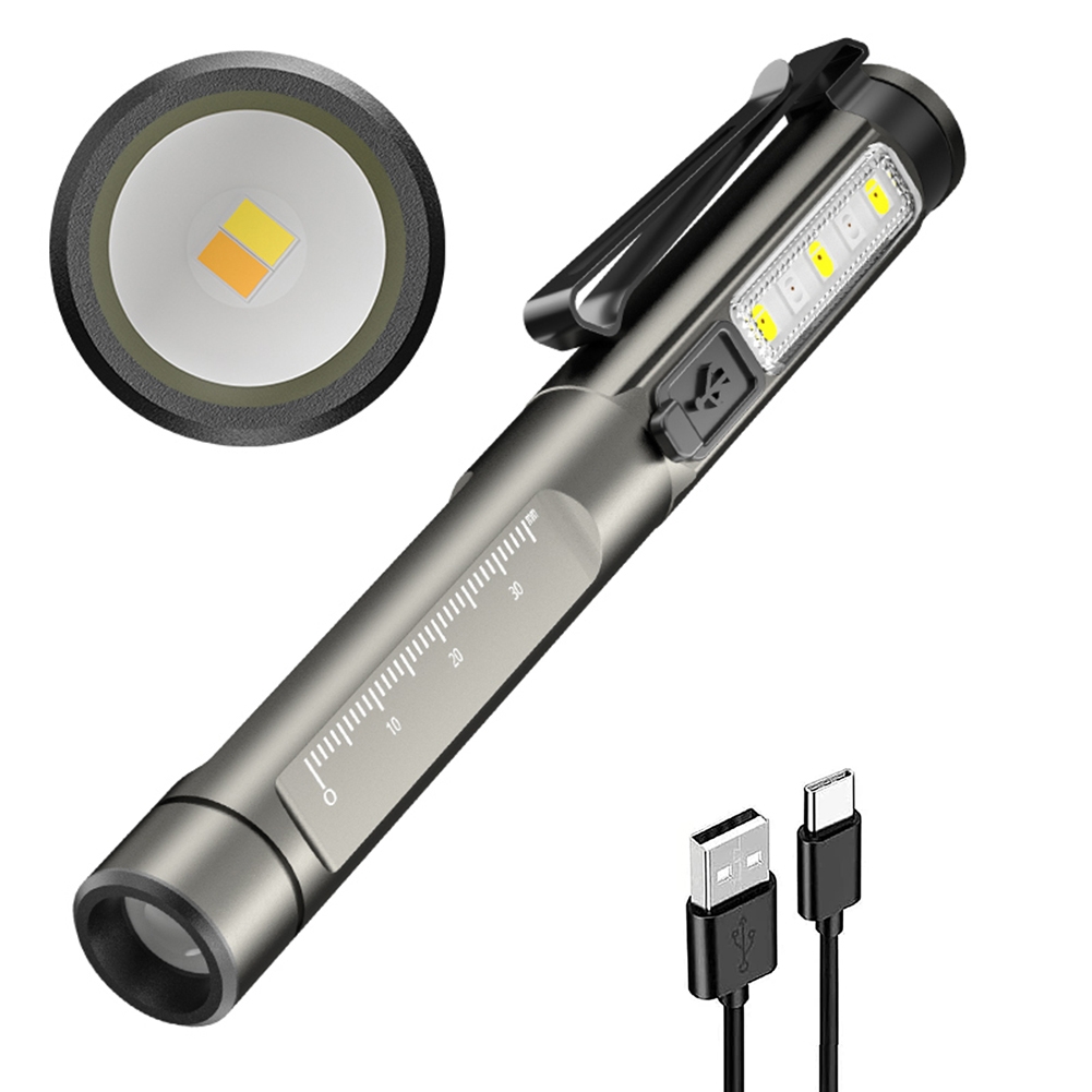 DT005 LED White + Yellow Pen Light Rechargeable Flashlight Doctor Nurse Pen Lighting - Shopkiz.com
