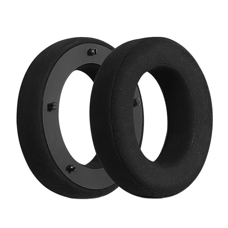 For Focal Clear MG Pro 2pcs Leather Breathable and Comfortable Headset Cover, Color: Fiber Black - Shopkiz.com