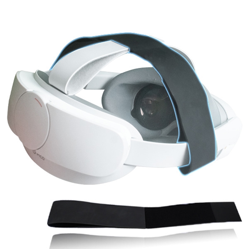 For Pico 4 VR Headset Weight Pressure Relieve Headband PU Leather Head Strap - Shopkiz.com