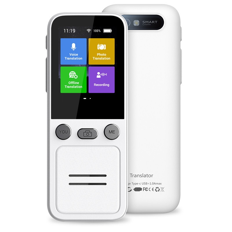 T16 Smart AI Translation Travel Translator Supports 138 Language Mutual Translation 14 Offline Translation(White) - Shopkiz.com