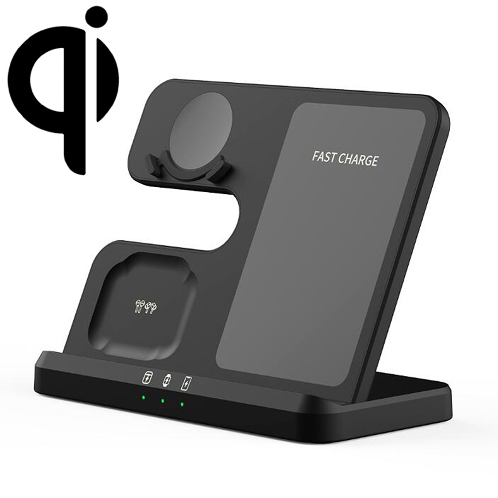 EDCS889 for Samsung Series 3 In 1 Mobile Phone Watch Earphone Wireless Charger(Black) - Shopkiz.com