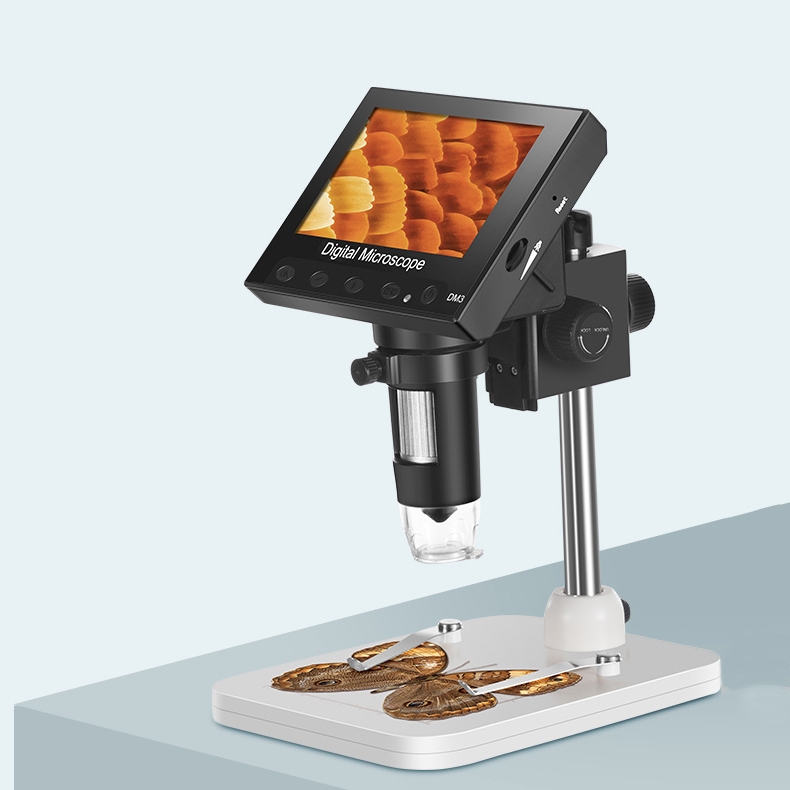 DM3 4.3-Inch Screen LED Light 1000X HD Portable Electronic Digital Microscope, Specification: Plastic - Shopkiz.com