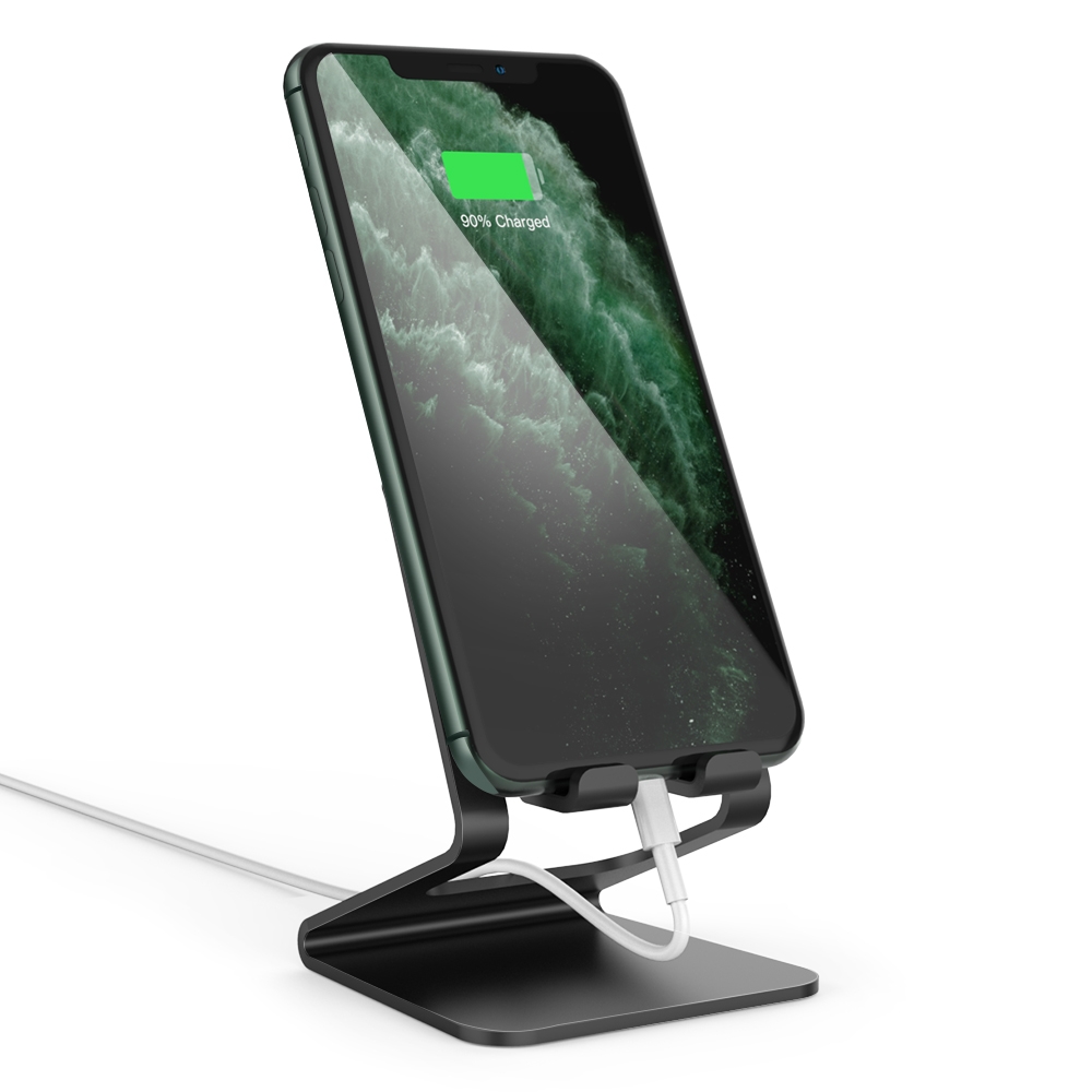 AhaStyle ST02 Mobile Phone Aluminum Alloy Fixed Bracket Storage Charging Base(Black) - Shopkiz.com
